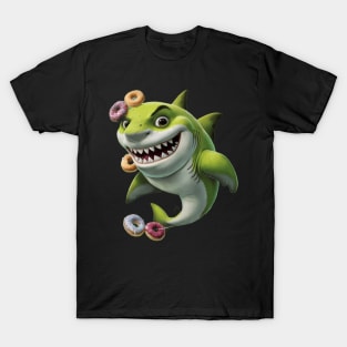 Sherk Underwater Antics Of The Bad Guy Funny Adventures With Donuts T-Shirt